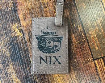 Custom Brown Laser Engraved Luggage Tag-One Sided-Couple-Family-Travel-ID-Bag-Luggage Claim-Instrument Case