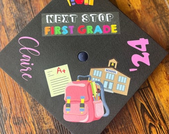 Custom Designed Graduation Cap Topper -Personalized-Cute -Your Photo-Senior-Kindergarten-Preschool-High School-College-University