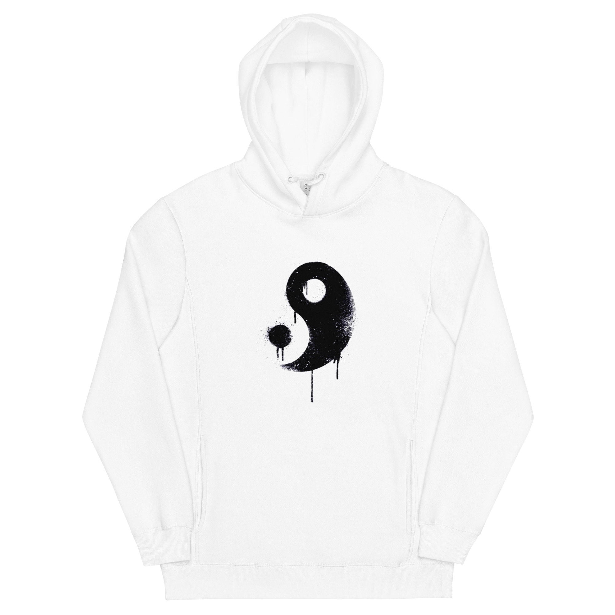 Yin Yang Red Pattern Print Women Off Shoulder Sweatshirt