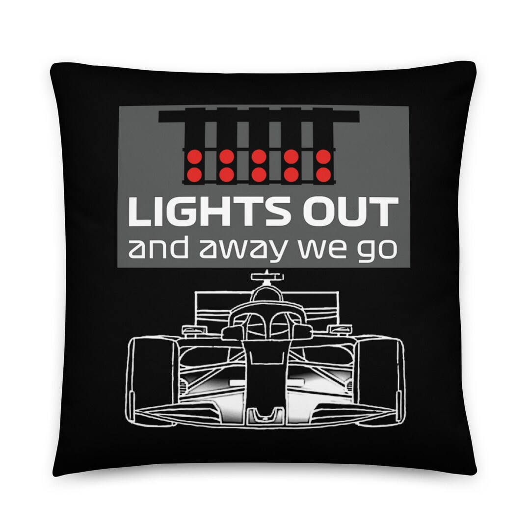 F1 Pillow, Formula 1 Lights Out, F1 Throw Pillow, Formula 1 Throw
