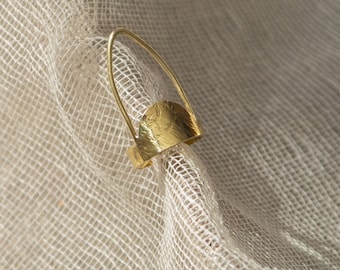 Handmade Brass Nail Ring, Lace Statement Jewelry