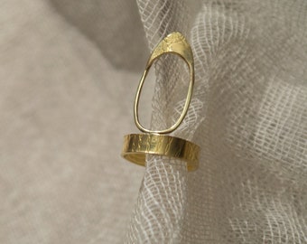 Brass Nail Ring, Lace Jewelry, Handmade Statement Ring