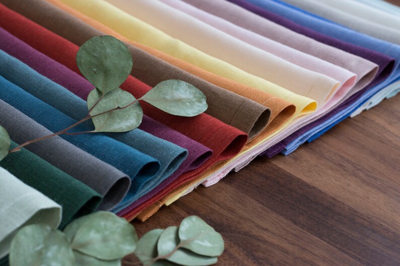 Cloth Linen Napkins. Pastel Linen Napkins Set. Pink Etsy