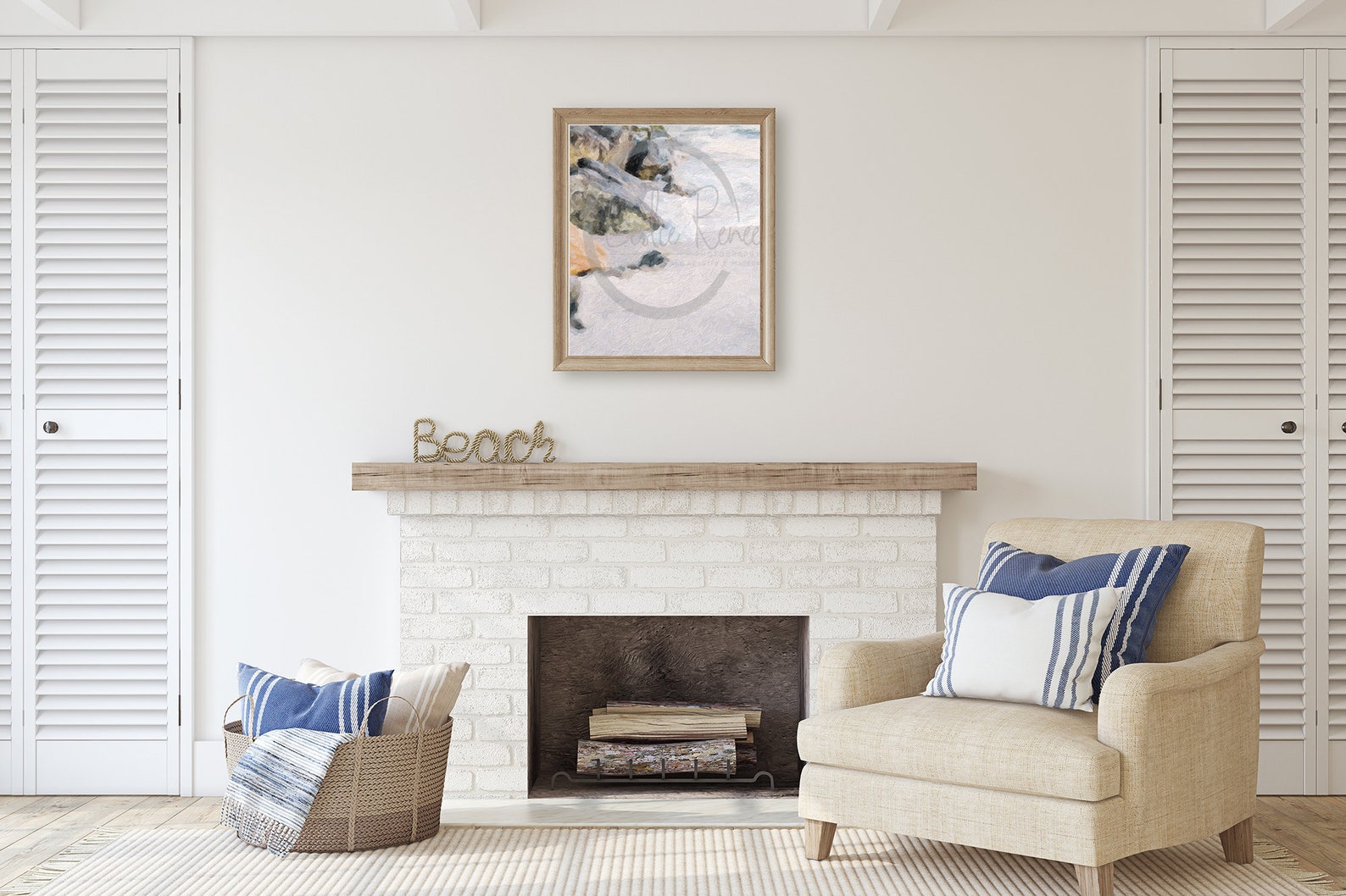 Beach Art Abstract Beach Art House Warming Gift Original Etsy