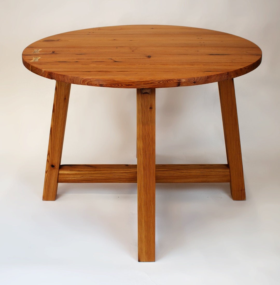 Reclaimed Long Leaf Pine Dining Table - Etsy