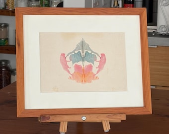 Framed Vintage Rorschach Ink Blot