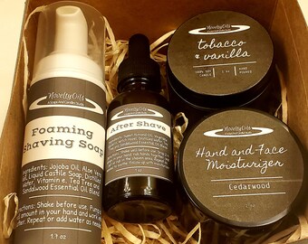 Men's Grooming Kit – Shaving or Beard Care Set, Natural Moisturizer, Candle | Self-Care for Him