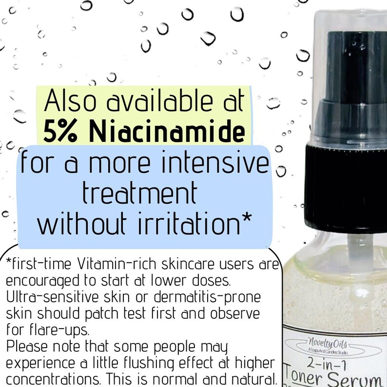 Niacinamide with Hyaluronic Acid 2-in-1 Toning Face Serum | Large 2 oz | Fragrance-Free Skincare | Gentle Effective Plump and Glow Treatment image 6