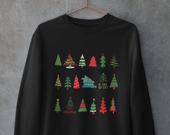 Christmas tree Sweatshirt, Graphic Sweatshirt, Holiday Sweatshirt,Christmas gift