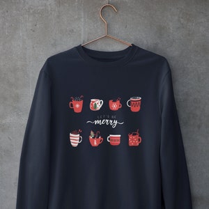 Christmas Sweatshirt, Graphic Sweatshirt, Holiday Sweatshirt,Christmas gift,Coffee Sweatshirt, Clothing Gift, Coffee Gift