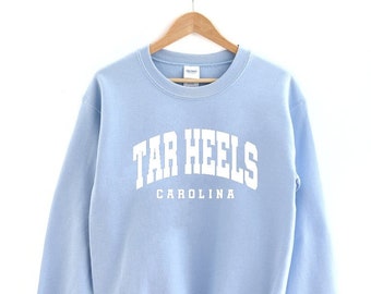 North Carolina Tar Heels Sweatshirt, Vintage Carolina Sweatshirt, Carolina Fan Crewneck, Distressed Carolina Sweatshirt, Tar Heels Hoodie