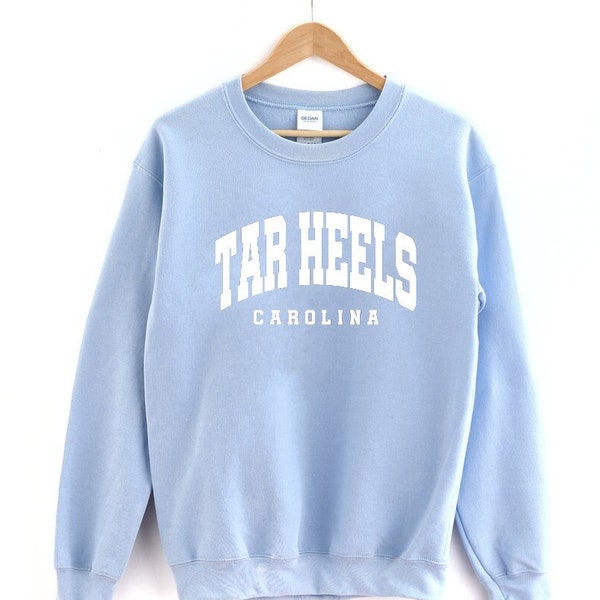 North Carolina Tar Heels Sweatshirt, Vintage Carolina Sweatshirt, Carolina Fan Crewneck, Distressed Carolina Sweatshirt, Tar Heels Hoodie