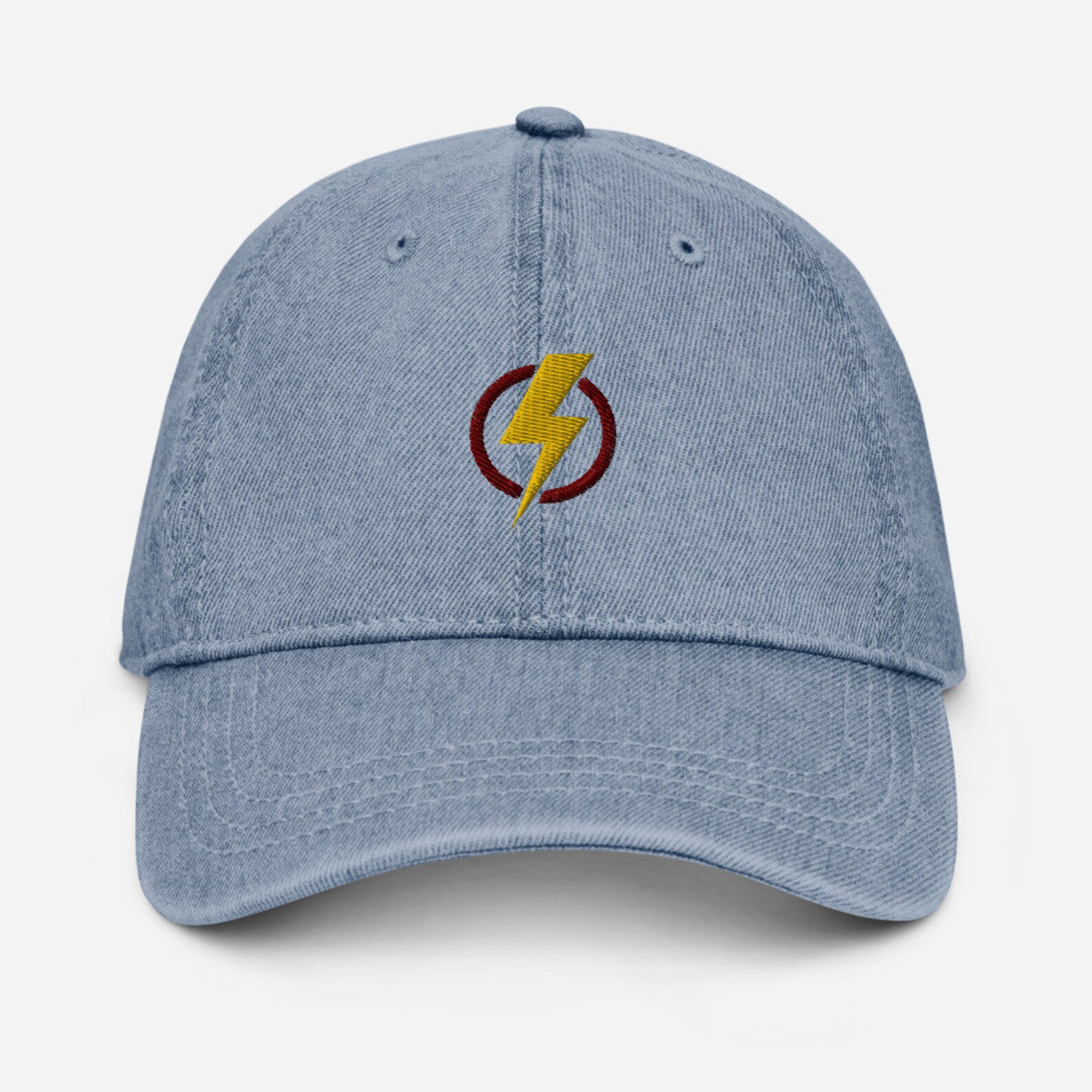 Lightning Bolt Denim Hat, Trendy Lightning Bolt Hat, Lightning Bolt