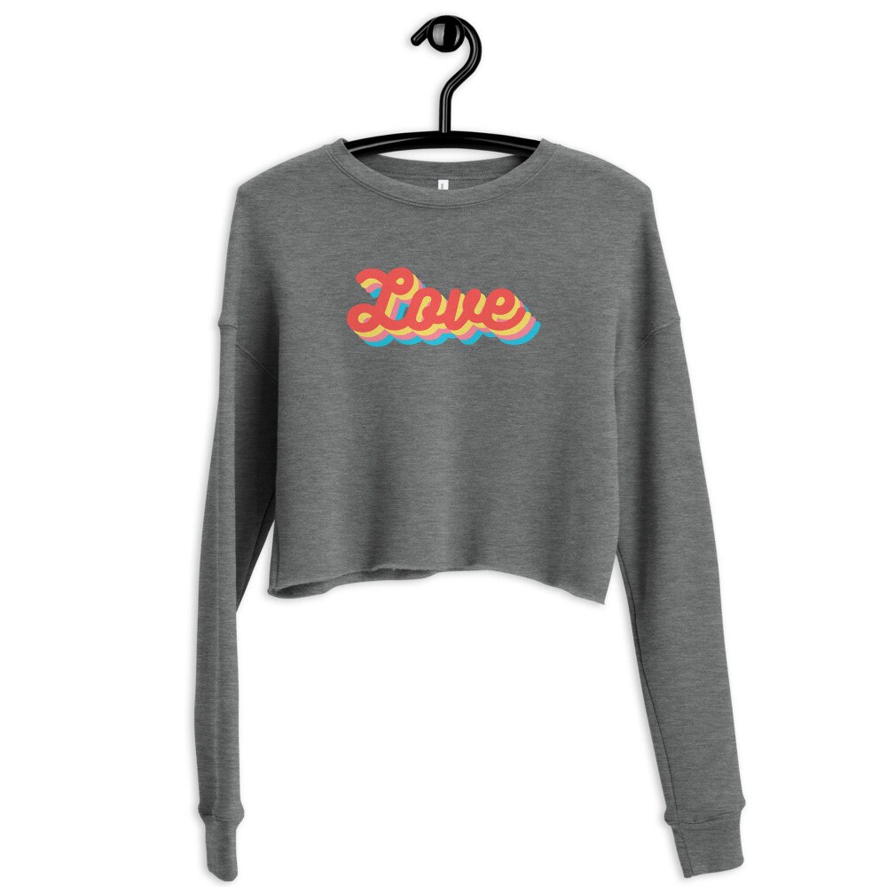Love letter crop top hoodie Clearance