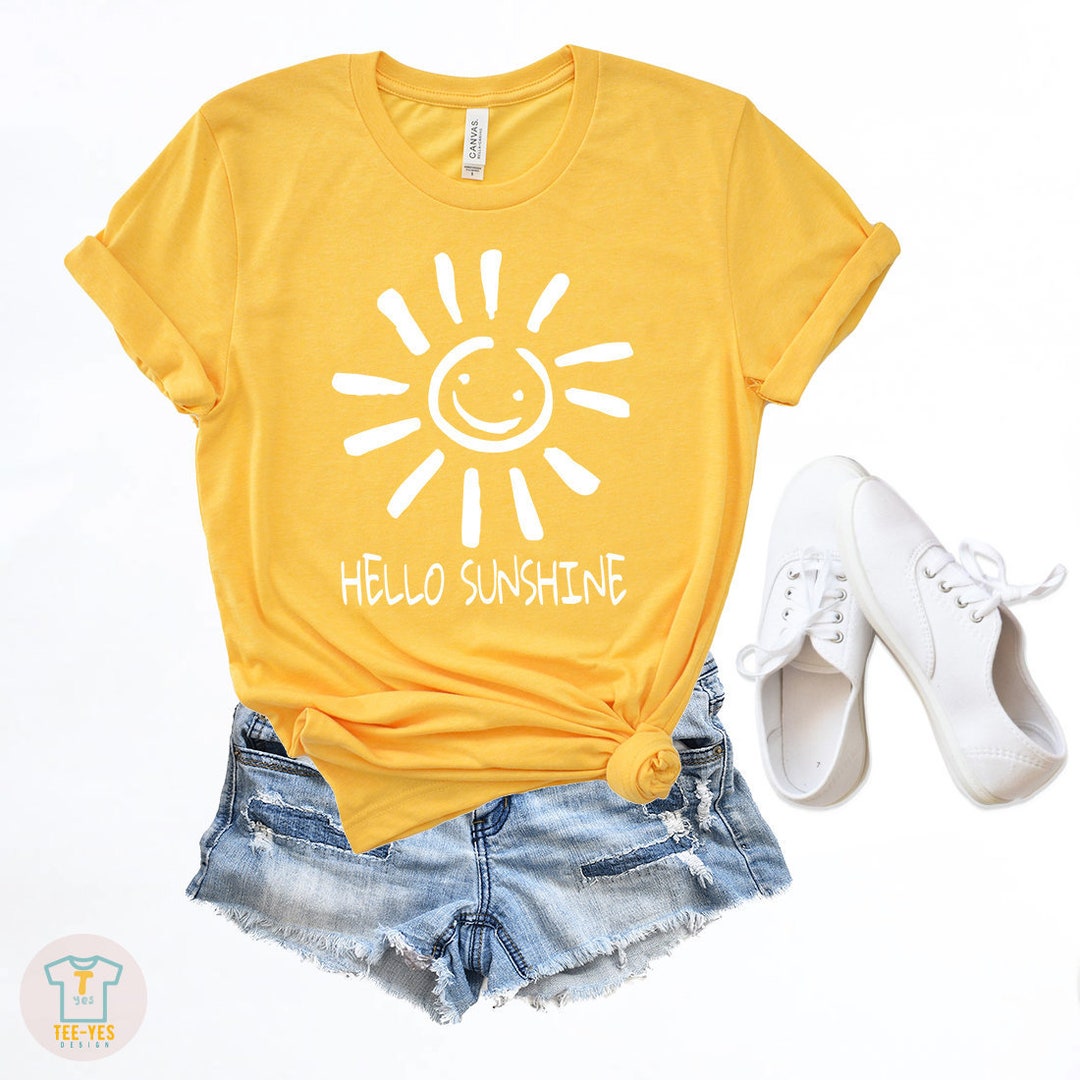 Hello Sunshine Shirt Summer Shirt Beach Shirt for Women - Etsy