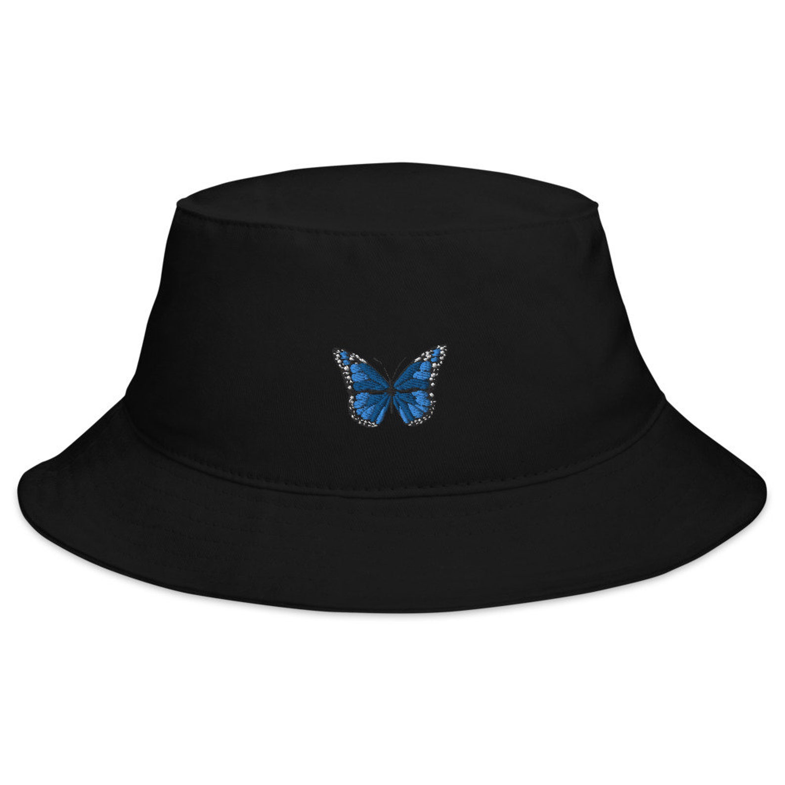 Butterfly Bucket Hatbutterfly Embroidered Bucket Etsy