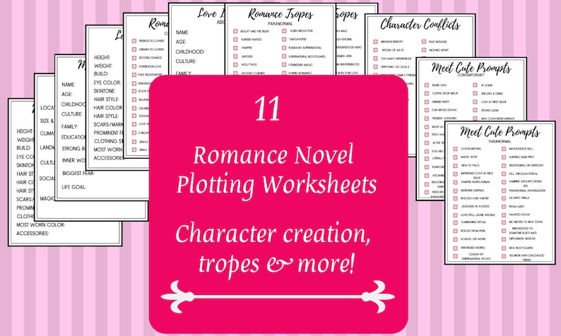 Romance Novel Cheatsheet Writing Outline Author Resources | Etsy