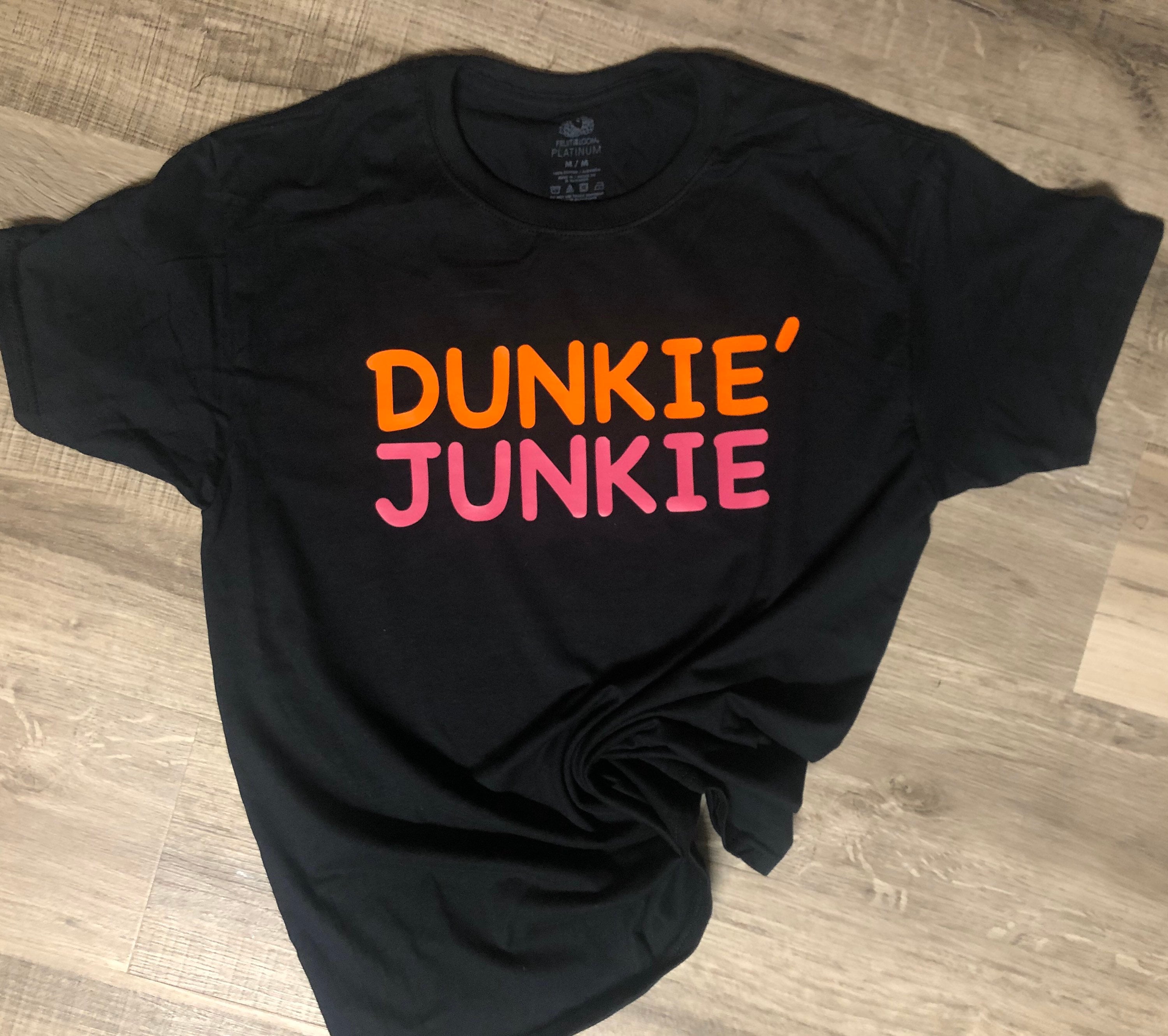 Dunkin Donuts Unisex Tshirt Dunkie Junkie Handmade Etsy