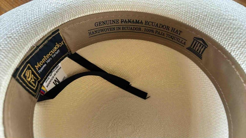 Sombreros Panamá tejidos a mano, sombreros Montecristo, sombrero fedora para el sol, comercio justo de Montecristo Ecuador imagen 10