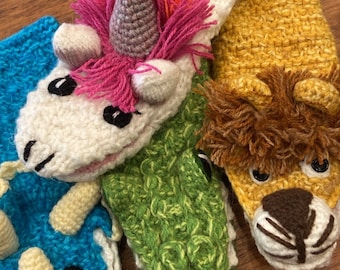 17% Alpaca Handmade Hand Puppets, Unicorn Dragon Crocodile Lion Dinosaur Fox Cat Dog Cow, Andes Gifts Fair Trade from Peru and Bolivia