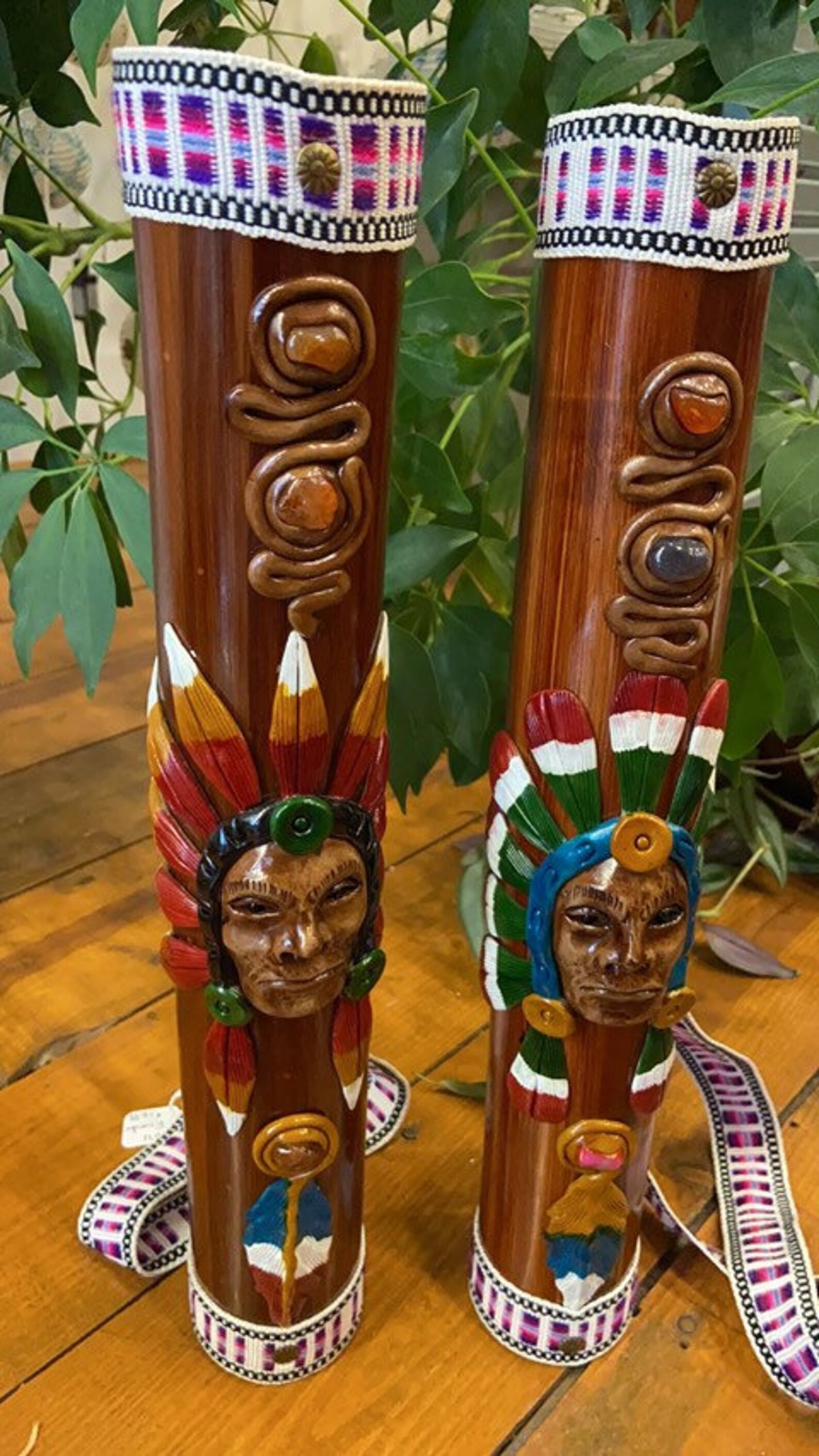 Wood Rain Sticks Rain Makers 15.5x2.5 Inch Diameter Fair Etsy