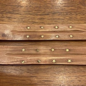 Wooden Incense Burners, 10 Inch, Incense Holder, Burner Tray, Star Buddha, Fair Trade from Nepal
