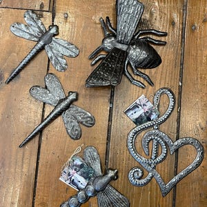 Haitian Handmade Cut Recycled Steel Metal Wall Art, Music Note Hummingbirds Dragonflies Bee, Fair Trade from Haiti