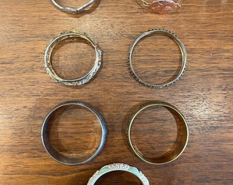 Various Vintage Cuff & Bangle Bracelets, Double-Headed Snake, Sand Dollar, Kramer and Indian Florals, Celluloid, Silver/Gold-Tone Bracelet