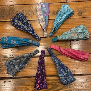 Recycled Sari Fabric Headbands Head Bands, Hair Bands, Fair Trade from Nepal