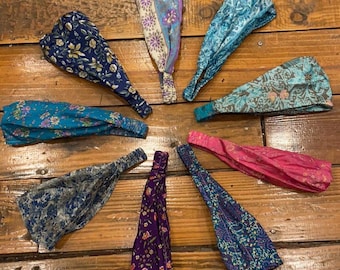 Recycled Sari Fabric Headbands Head Bands, Hair Bands, Fair Trade from Nepal