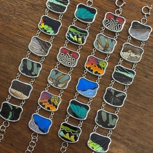Reversible Butterfly Wing Pendant Bracelets, Sterling Silver and Silver Plated Options, Fair Trade from Peru