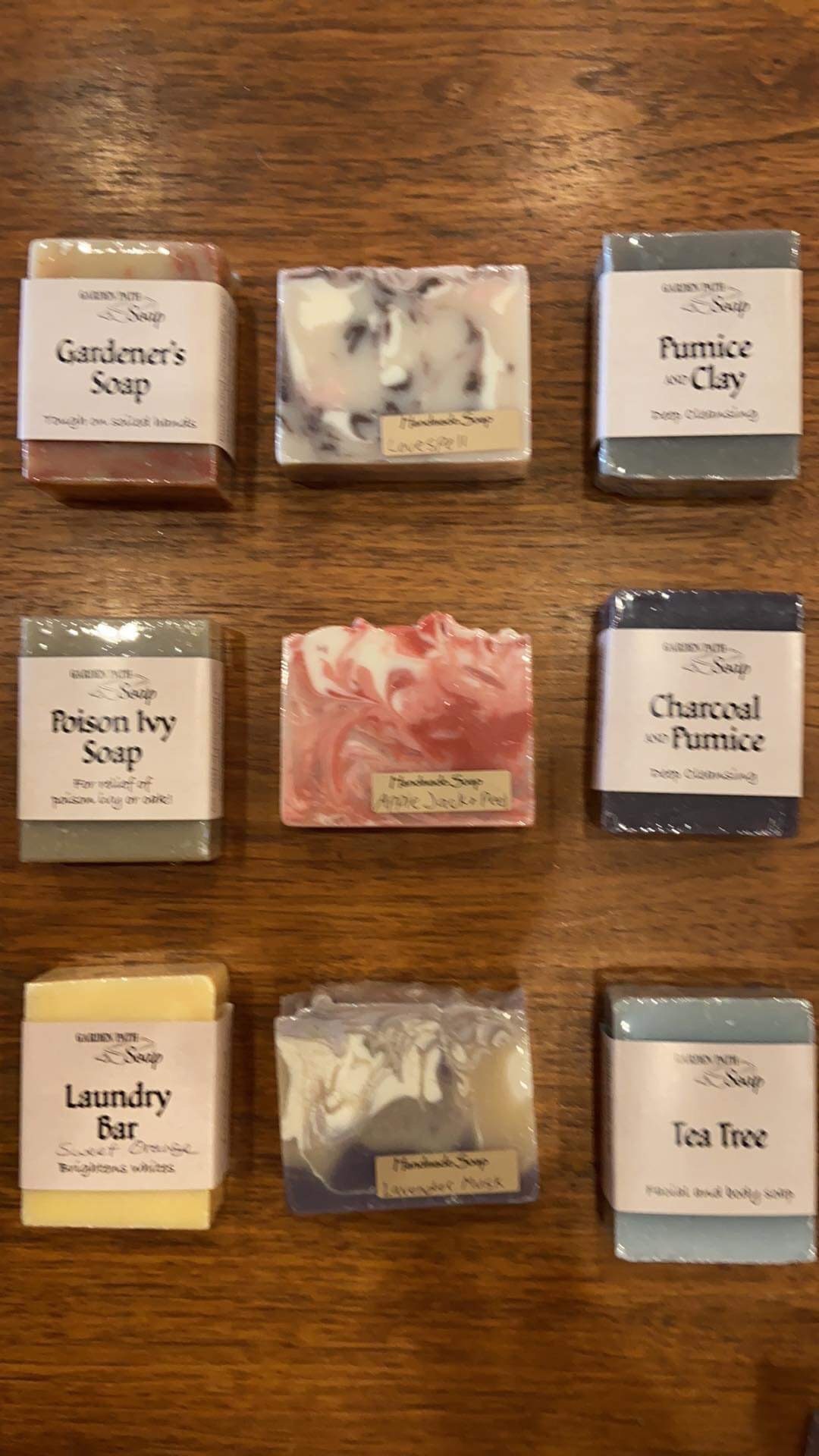 Amishmade Handcut All Natural Herbal Bar Soaps, 4 Ounces Each, Garden