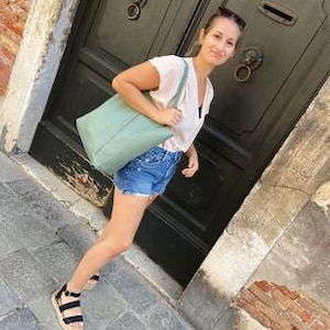 Hand-Crafted Authentic Genuine Italian Leather Large Shoulder Hand Bags Totes Purses, 14.5x11x5 Inches, Fair Trade from Italy