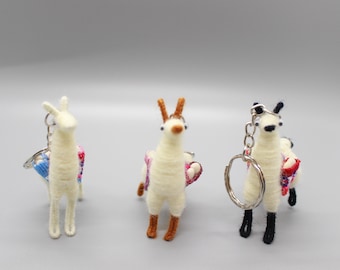 Fair Trade Llama Key Chains, Keychain Charms, Accessories for Lanyard and Wristlets