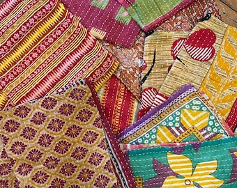 Handmade 100% Cotton Recycled Sari Dish Towels Hand Towels, Fair Trade from India, Approximately 26" x 19.5”