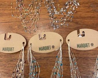 Handmade Multi-Layered Tier String Necklaces, Fair Trade from Thailand, Made from Stone, Glass, Beads