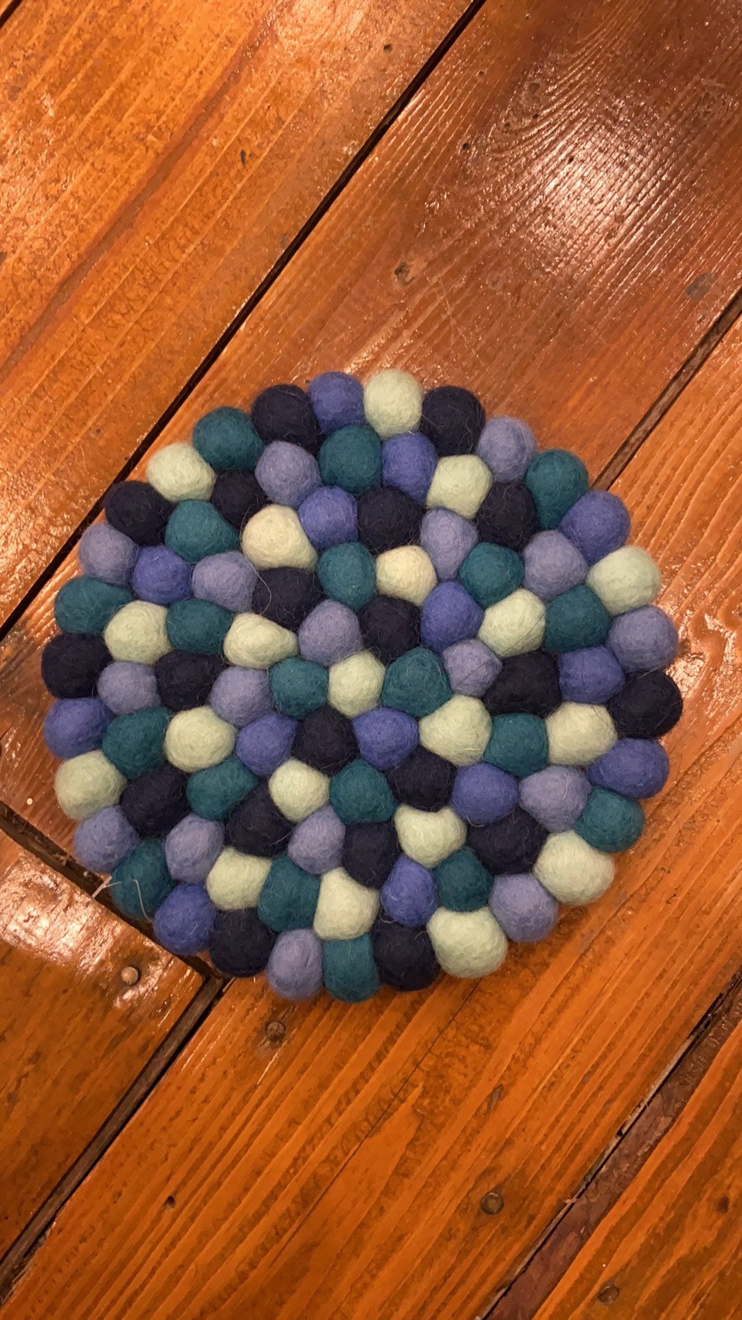 Felted Wool Ball Trivets Pot Holders 8 Inch Diameter Gray Etsy