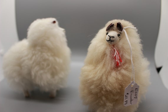 Handcrafted Alpaca Wool Large Decorative Alpacas Llamas, Llama Decor Gifts,  Fair Trade From Ecuador 