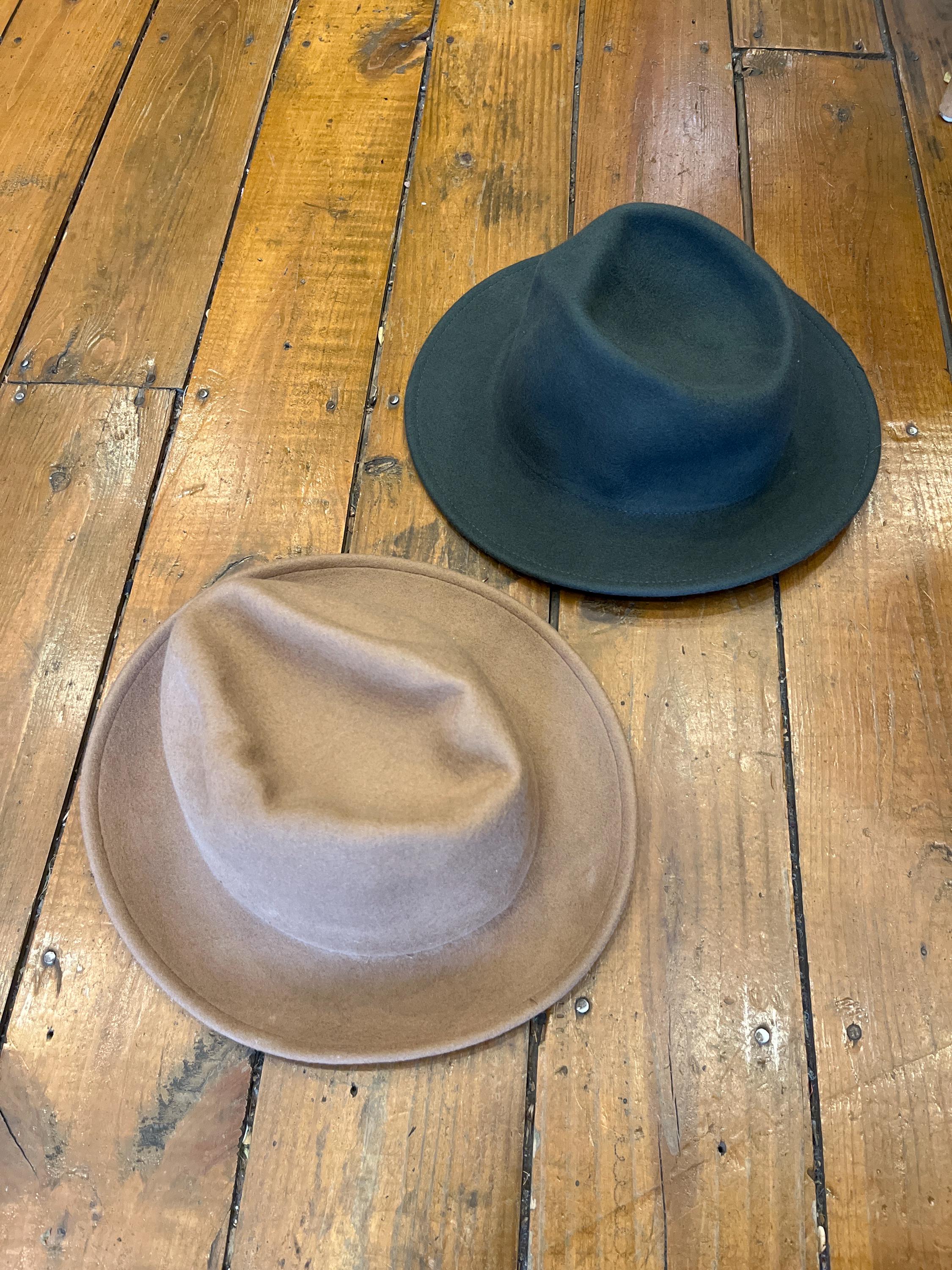 Yellow 108 100% Wool Fedora Hats, Made in USA, Limited 