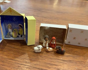 Hand-Crafted Matchbox Nativity Scene Crèche 2x1.5 Inch, Christmas Gift Decor, Fair Trade from Peru