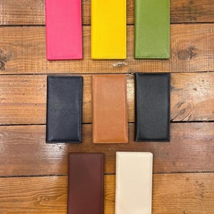 Cartera plegable de piel auténtica italiana Vera Pelle de 7 x 3,75 pulgadas y tarjetero, comercio justo de Italia
