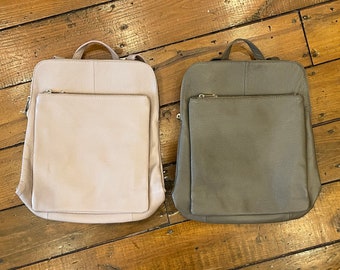 Italian Leather Backpack, Converts to Shoulder Bag, Fair Trade from Italy
