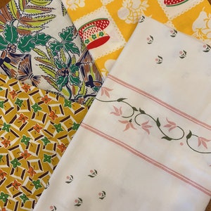 Vintage Feed Sack Kitchen Dish Towels, Hand Tea Towels, Machine-Sewn by Local Artisans