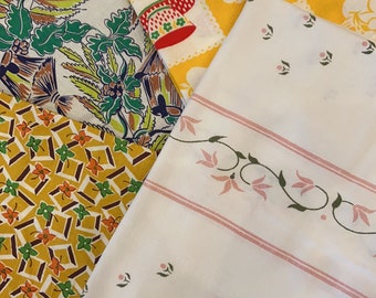 Paños de cocina de saco de forraje vintage, paños de cocina hechos a mano, cosidos a máquina por artesanos locales