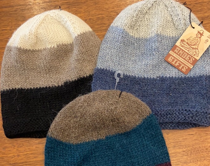 ELM Hat - Alpaca Hand-Knit Single Layered Ribbed Hat in Beige main image 0