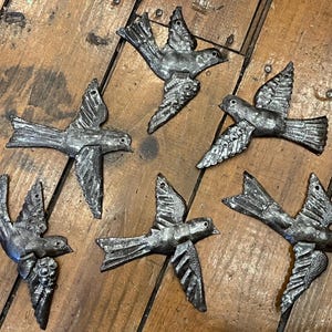 Haitian Handmade Cut Recycled Steel Metal Wall Art Birds (5.5”) Fair Trade from Haiti