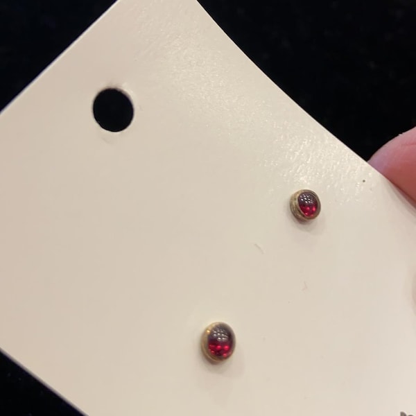 Sterling Silver Stud Earrings Made of Semi-Precious Stones, Fair Trade from Nepal
