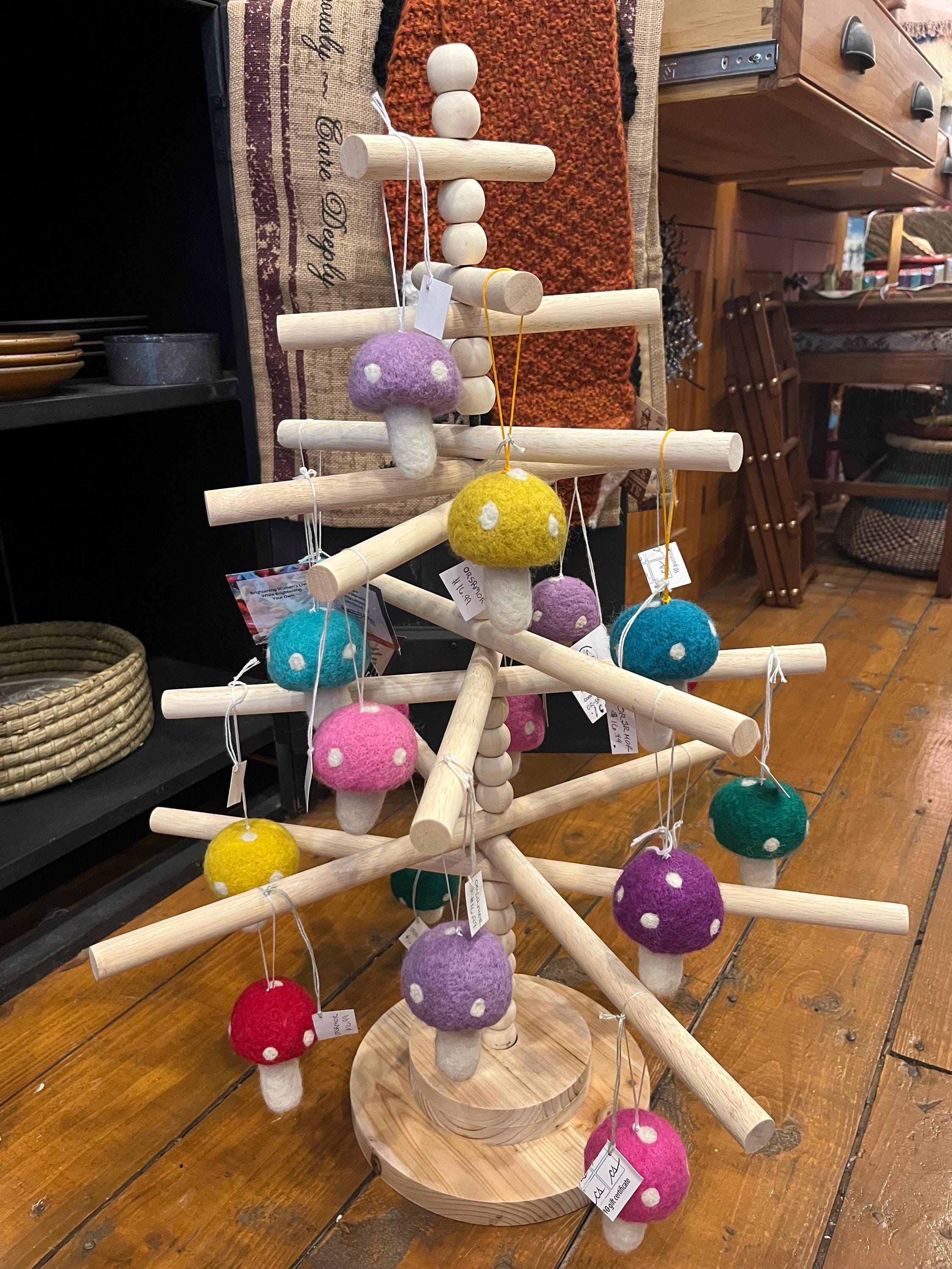 West Elm Wooden Spindle Display Tree (26x20”) Jewelry Organizer and Ornament Display