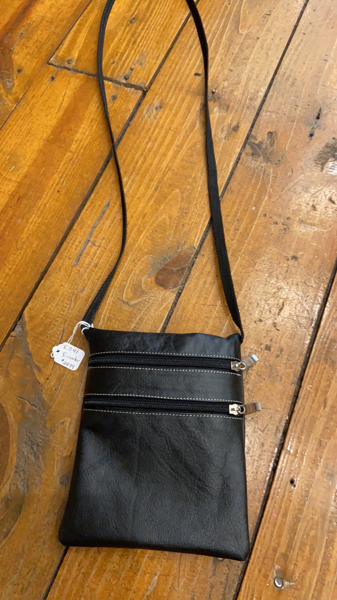 Cross Body Black Leather Purses Bags Approximately 6.5x4.5 Etsy