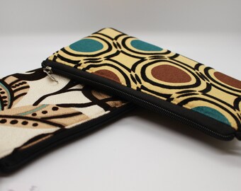 Fair Trade Wristlet/Pouch, Cosmetic Bag, Small Hand Pouch